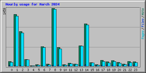 Hourly usage for March 2024