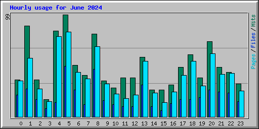 Hourly usage for June 2024