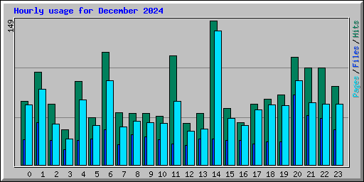 Hourly usage for December 2024