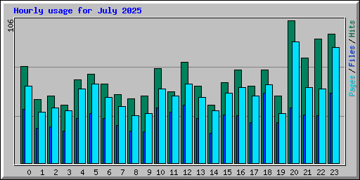 Hourly usage for July 2025